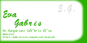 eva gabris business card